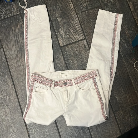 Isabel Marant Cropped Straight White Jeans Size 38/10 - Picture 4 of 6